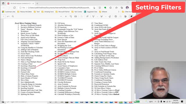 Advertisement for Excel Training`