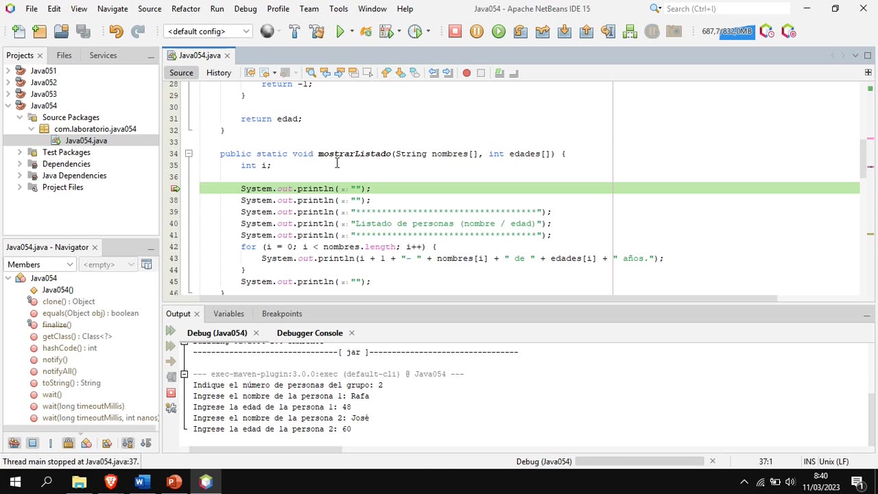 Java parte 54. Depurar un programa Java con NetBeans.