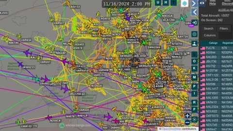 Phoenix Arizona airplane mafia traffic time lapsed from Nov 7th - Nov 19th 2024 - no audio *