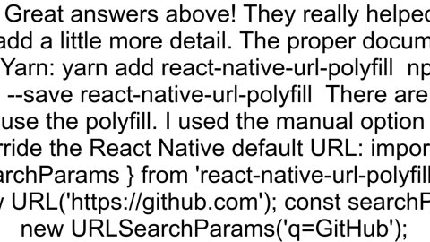 Getting the quotURLSearchParamsset is not implementedquot error when trying to fetch data from my s