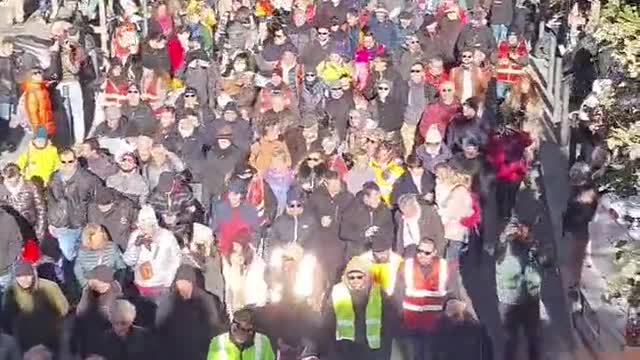 Thousands march in Marseille against French government pension reforms