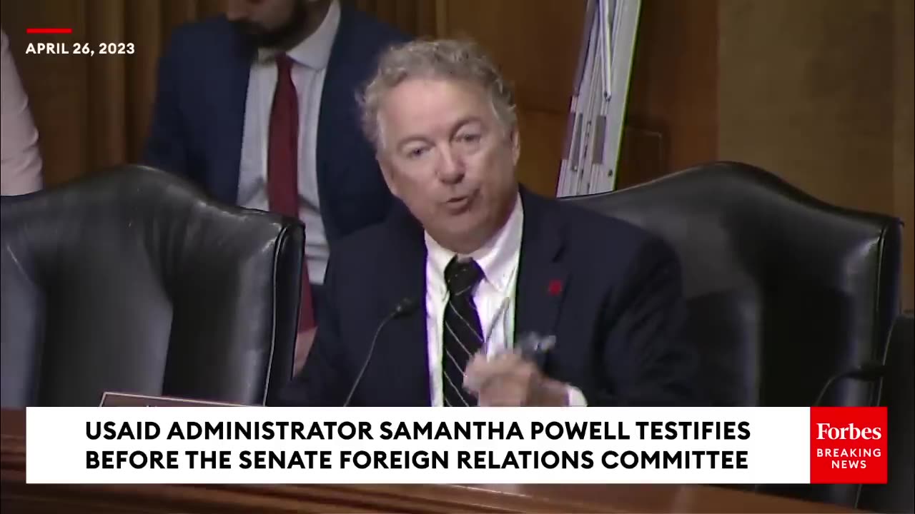 Sen. Rand Paul Asks Samantha Power: 'Did USAID Fund Coronavirus Research In Wuhan China?'