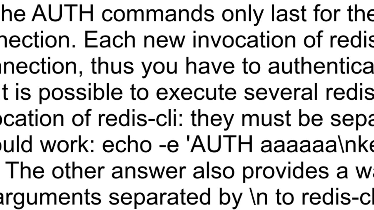 rediscli how to AUTH using password and issue a command