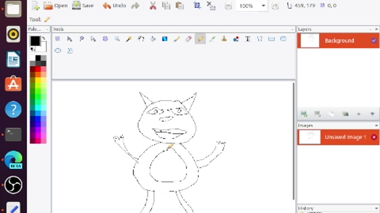 how to make a portait using gnu foss software PINTA