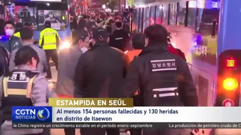 Estampida durante festejos de Halloween en Seúl ya deja 154 muertos y 130 heridos