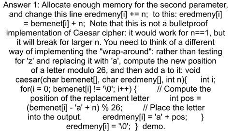 Caesar code in C extra letter for result