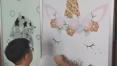 3D effect simulation door paste refrigerator paste wall paste bedroom living room decoration