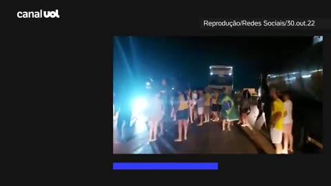 Manifestantes fecham BR-163 em MT contra eleição de Lula
