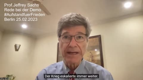 Geoffrey Sachs plea for immediate peace !