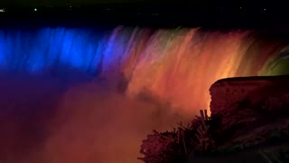 Niagara Falls lights up in support of Ukraine