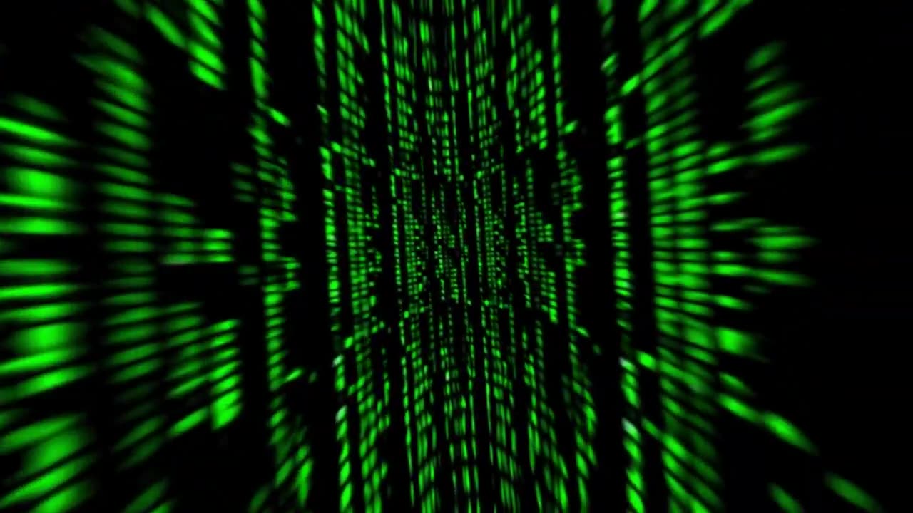 (No Sound) Matrix Code Digital Art TV/PC Screensaver Background