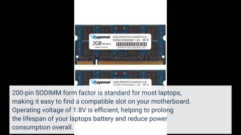 #DDR2 800MHz Sodimm 4GB Kit (2GBX2) PC2 6400-Overview