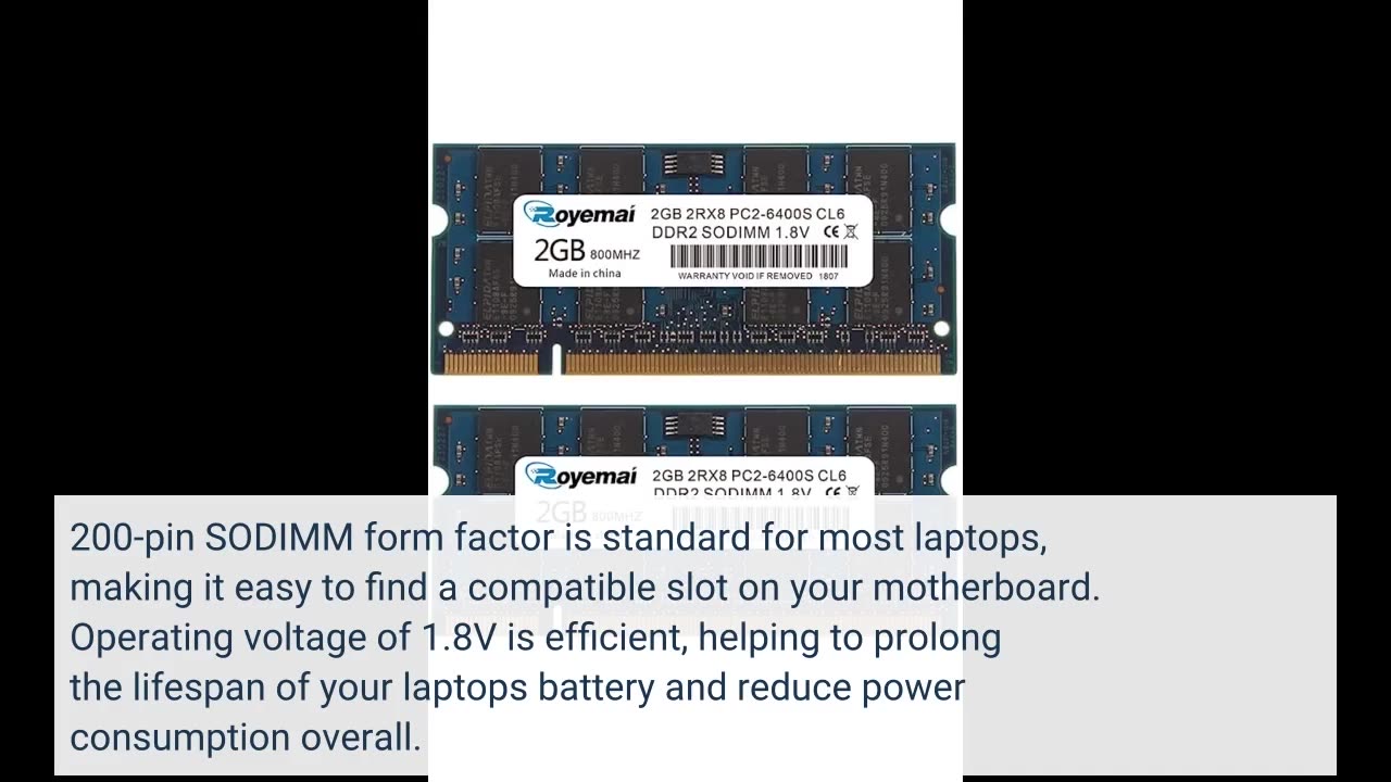 #DDR2 800MHz Sodimm 4GB Kit (2GBX2) PC2 6400-Overview