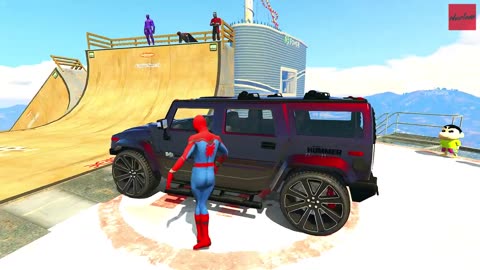 gta 5 spiderman vs chinchan and avengers
