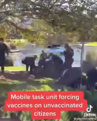 🇦🇺 Mobile Task Unit forcing 💉 Vaccines on Unvaccinated Citizens in Australia
