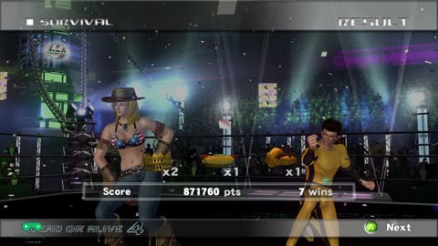 DEAD OR ALIVE 4 SURVIVAL MODE JAN LEE AND TINA GAMEPLAY