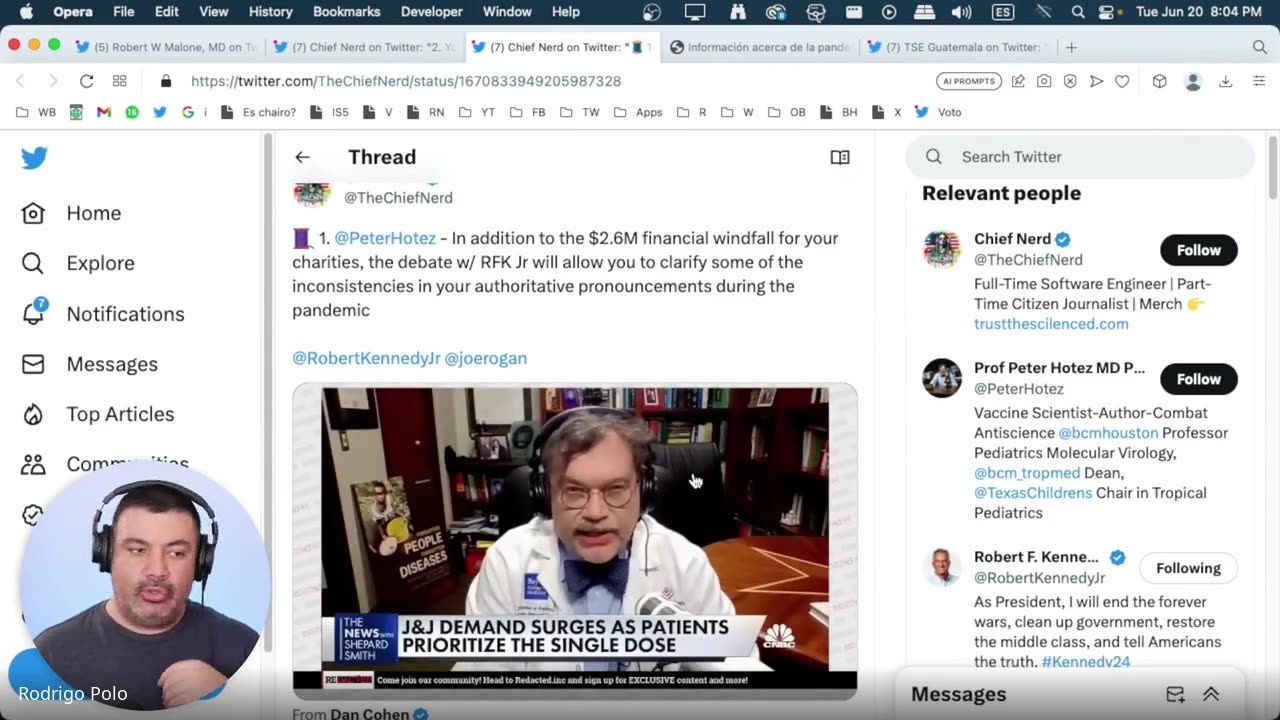 El Dr Fredy Portillo entrevista a Rodrigo Polo de Guatemala