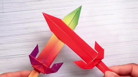 diy-5 minutes crafts |sword talwar making with paper | talwar kase banay | kagaj ki talwar | talvar