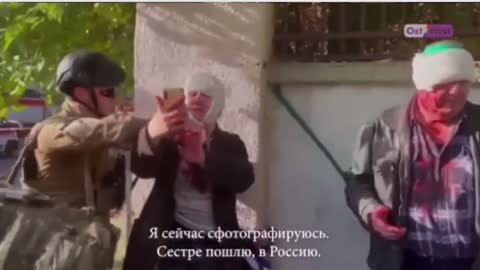 ロシアによるキエフのインフラ攻撃で被害を受けたと装う人々、クライシスアクター