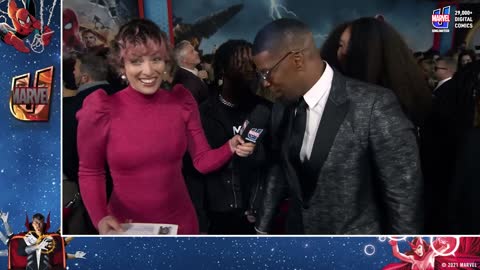 Jamie Foxx Reveals His New Electro Spider-Man No Way Home Red Carpet