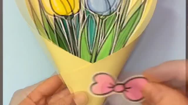 The little flowers I drew with colored pens are also very beautiful