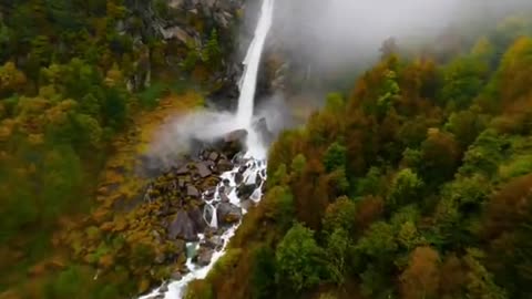 Through the Bell tower through the waterfall One of the most beautiful place