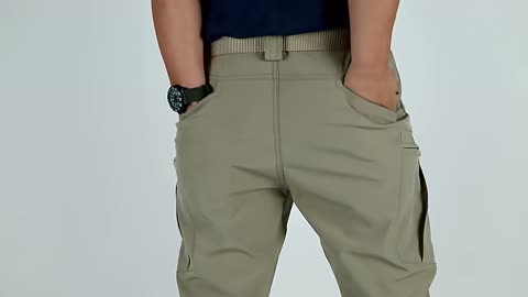 Men Elastic Camping Hiking Trekking Fishing Climbing Outdoor Sports Trousers