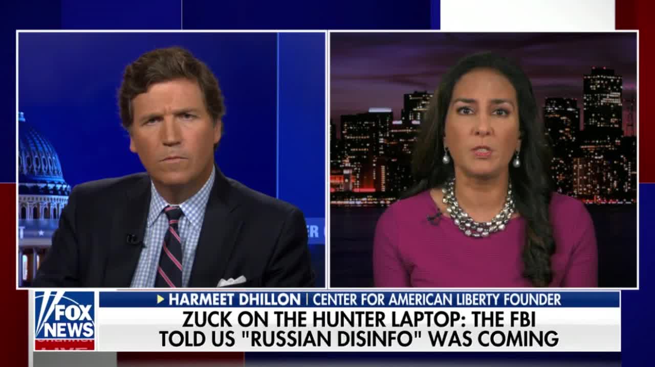 Tucker Carlson and Harmeet Dhillon discuss Facebook's suppression