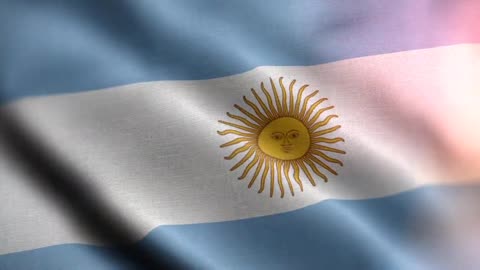 Bandera argentina animada - fondo - movimiento