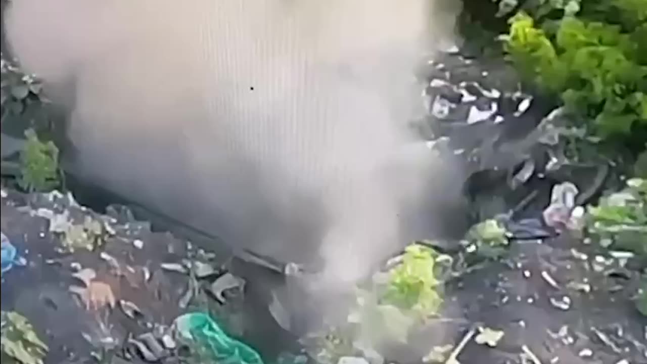 Ukrainian Kamikaze Drone Flies Through the Front Door of Russian Dugout