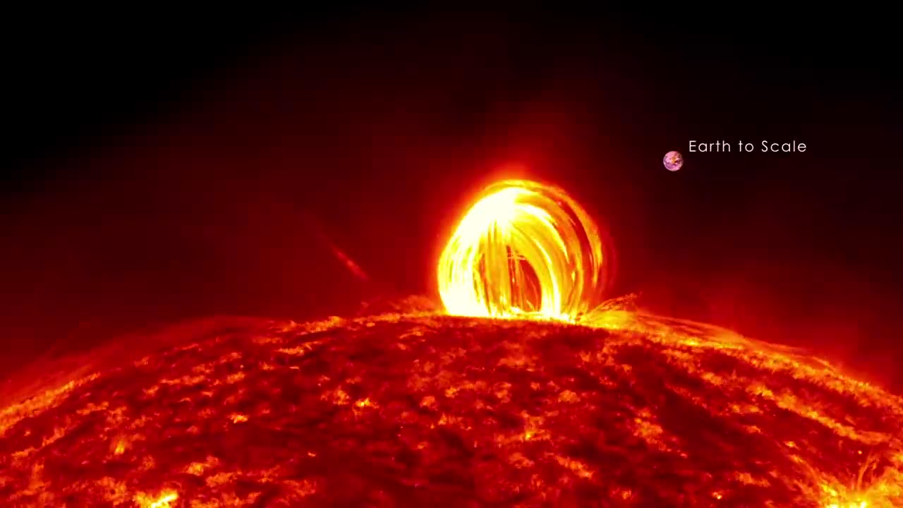 NASA - Fiery Looping Rain on the Sun