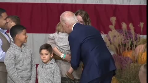 Joe Biden Sniffs Another Toddler & His Mom Just Laughs & Smiles As If He's Not A Pedophile