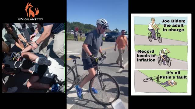 The Meme Becomes Reality: Joe Biden Nosedives Off His Bike in Delaware