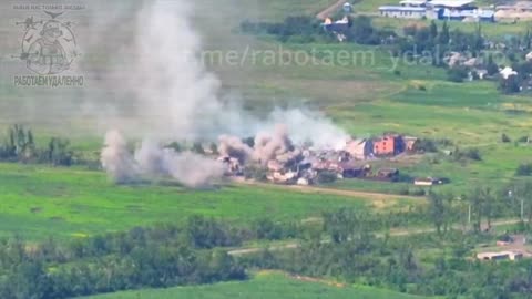 Various artillery systems of the Russian army work on AFU positions near Bakhmut. June 2023.