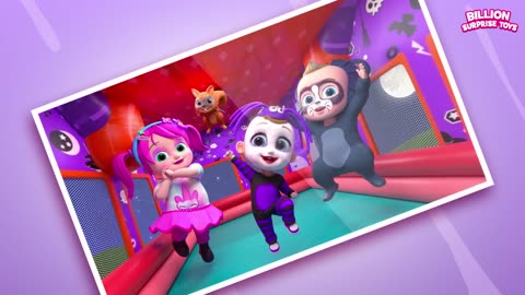 Halo Halo Halloween night with Trampoline! Explore the scary bight with thw dolly and johny.
