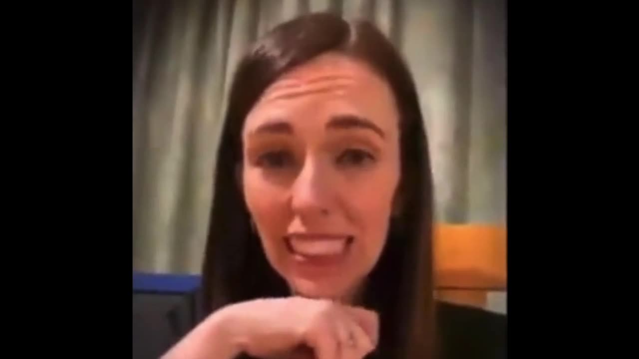 Jacinda telling the populace what she'll do to them if they don't obey