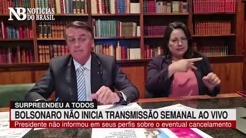 Bolsonaro surpreende e tradicional Live Semanal não é transmitida