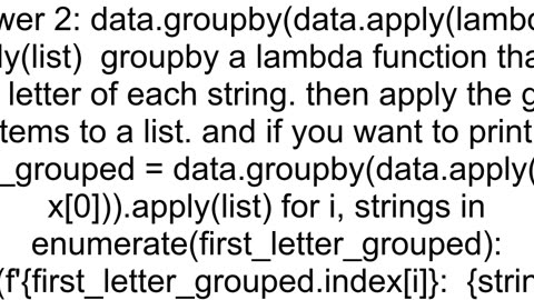 group data by beginning letter