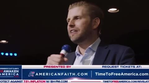 Awesome moment when Eric Trump called his dad last night and then Trump spoke briefly to the crowd