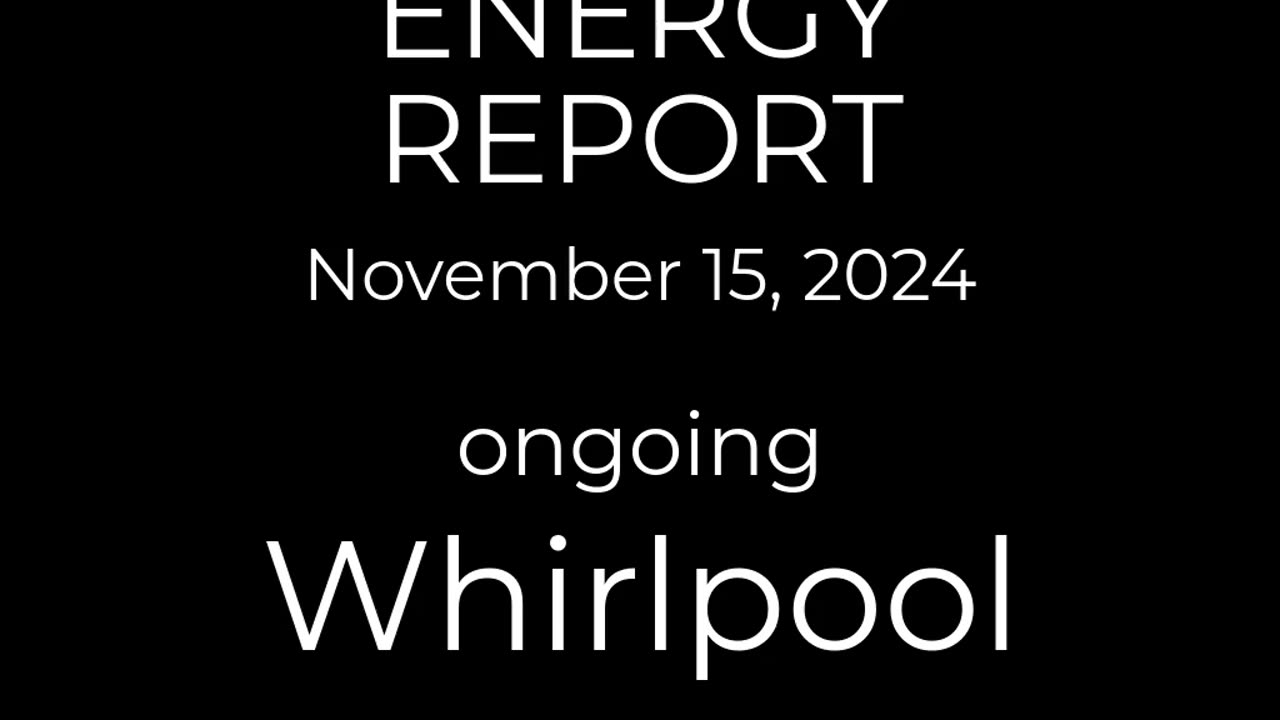 Weekend Energy Report - Whirlpool