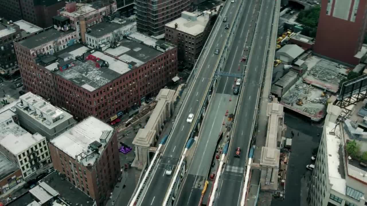 Sergio Perez Drives F1 Car Through New York City