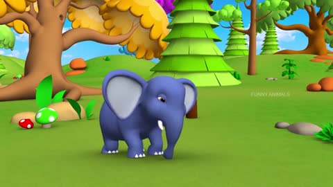 Elephant 🐘 & Monkey 🐵 Video Paly With Forest Animals To Ride On Slider Jungle Video