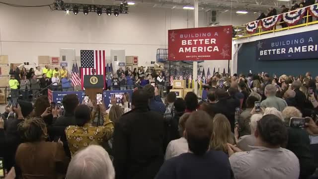 Biden speaks on his economic plan leading to a manufacturing boom in Michigan