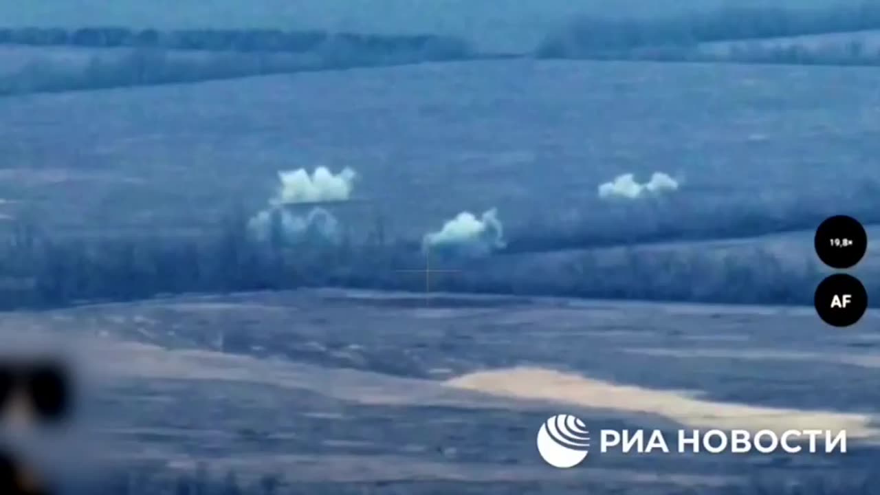 Russian Grad unguided missile kills Ukrainian armour, March 2023