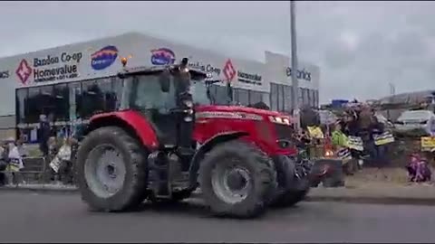 Cork last night as 2000 farmers protested against "green policies" killing their businesses...