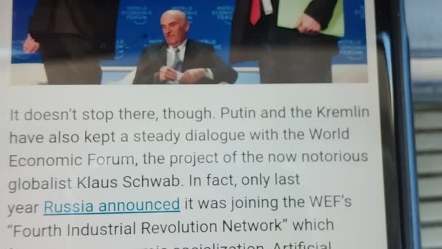 War in Ukraine is part of the Great Reset from the world economic forum.