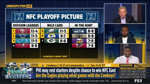 UNDISPUTED Skip Bayless reacts Eagles may rest starters despite chance to win NFC East