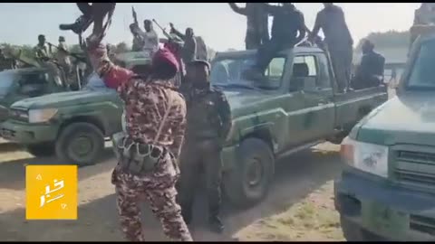 Sudanese army at the RSF barracks in Damazin, Blue Nile region.