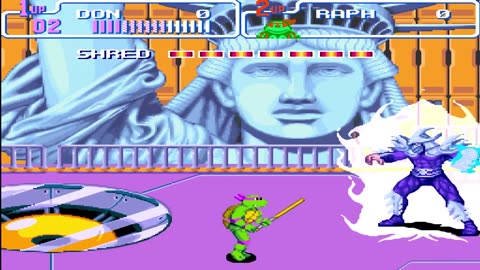 TMNT IV- Turtles in Time (SNES) FINAL BOSS - Super Shredder