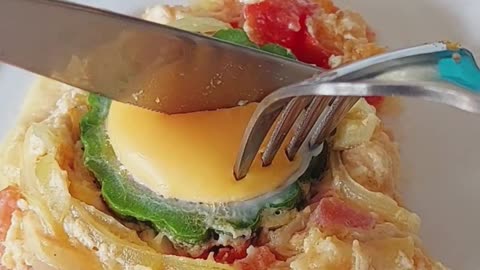 Cooking bitter melon with egg #shorts #foryou #like #share #food #cooking